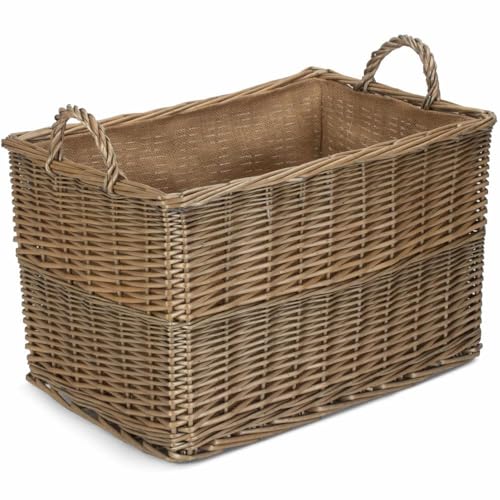 Red Hamper ST035/2 Protokollkorb, Weide, grau, (L x B x H) 540 x 340 x 320 mm (380 mm mit Griff) von Red Hamper