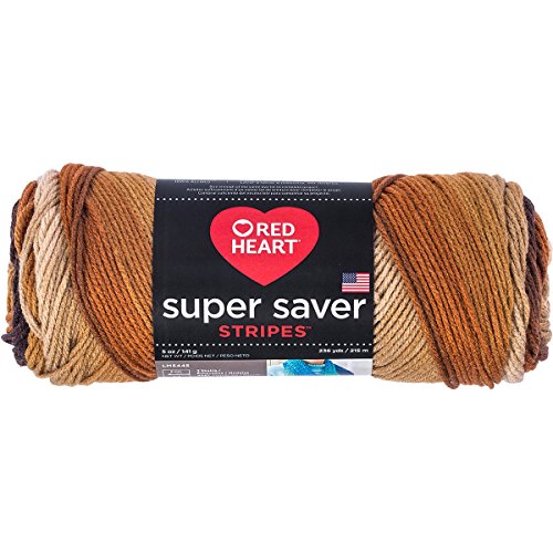 RED HEART Super Saver Garn, Latte Stripe von Red Heart