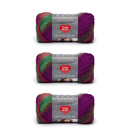 Red Heart E793.3958P03 Boutique Unvergesslich Garn, Acryl, Rainforest, 3 Pack, 3 Count von Red Heart