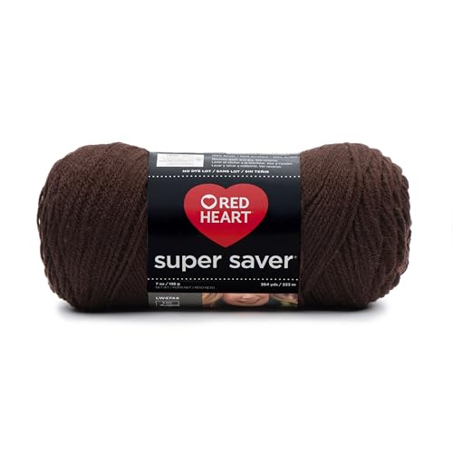 Red Heart Garn-Modell Super Saver. Feststoffe Solide Kaffee. von Red Heart