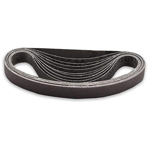1 x 45,7 cm Messerschärfer Schleifbänder 10 Stück (kompatibel mit Work Sharp Ken Zwiebelmesser-Schleifaufsatz), BX91200010180T-K, 120 Grit von Red Label Abrasives