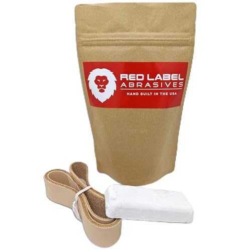 Red Label Abrasives 1 x 76,2 cm Knife Maker's Leather Honing Strop Belt with Buffing Compound Red Label Abrasives 1 x 76,2 cm Knife Maker's Leather Honing Strop Belt with Buffing Compound von Red Label Abrasives