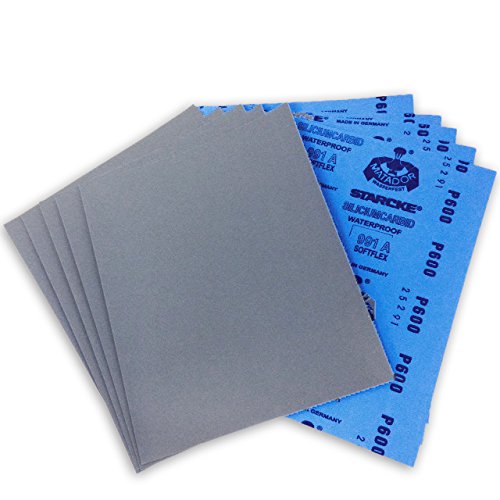 Starcke Matador Schleifpapier, wasserfest, 22,9 x 27,9 cm, 50 Stück, 600 Grit von Red Label Abrasives