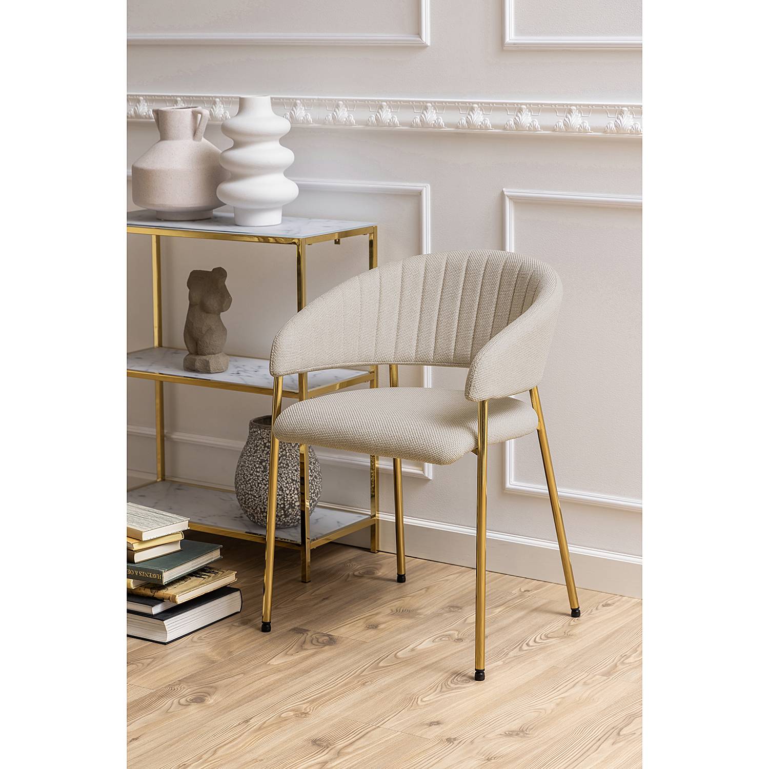 home24 Armlehnenstuhl Shaye 2er-Set 55 x 78 x 54cm Beige home24 Armlehnenstuhl Shaye 2er-Set 55 x 78 x 54cm Beige von home24