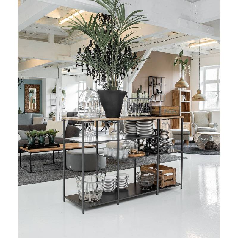 home24 Bartisch Misi 170 x 108 x 50cm Schwarz von home24