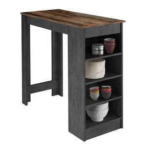 home24 Bartisch Morrison 115 x 103 x 50cm Braun/Grau von home24