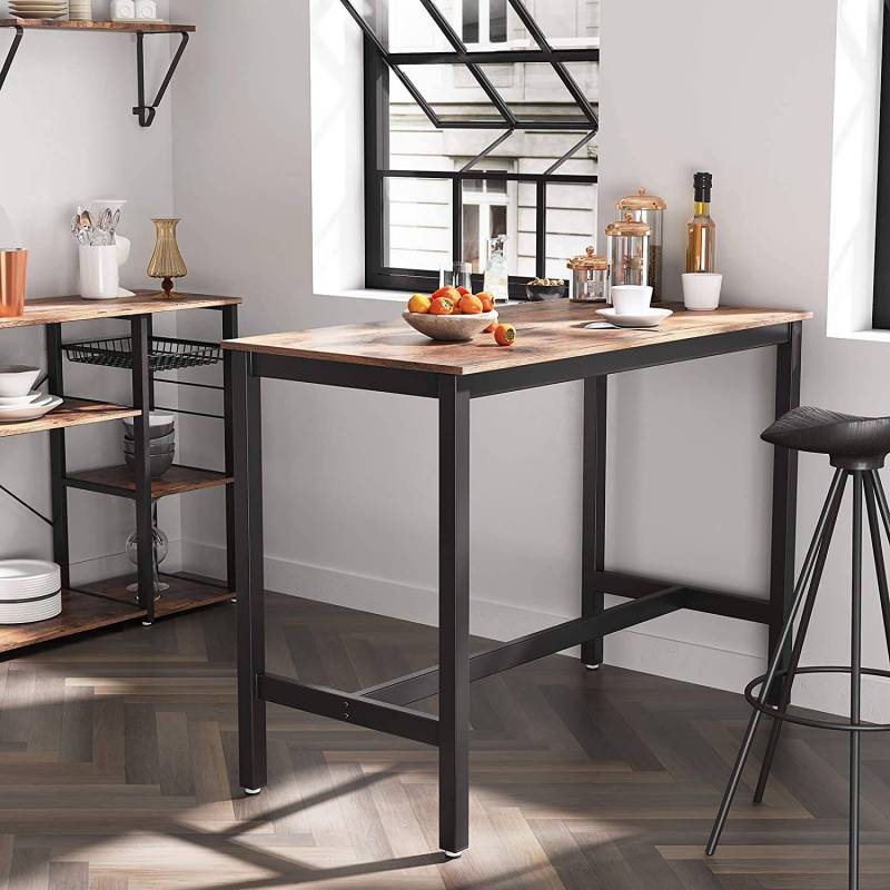 home24 Bartisch Seix I 120 x 60cm Braun/Eiche Rustikal Dekor von home24