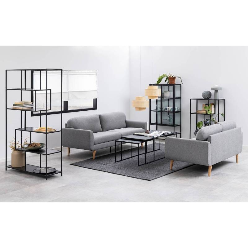home24 Couchtisch Zap I 3er-Set 120 x 48 x 60cm Schwarz von home24