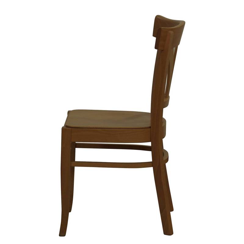home24 Esszimmerstuhl Brading 2er-Set 42 x 84 x 50cm Braun/Nussbaum Dekor von home24