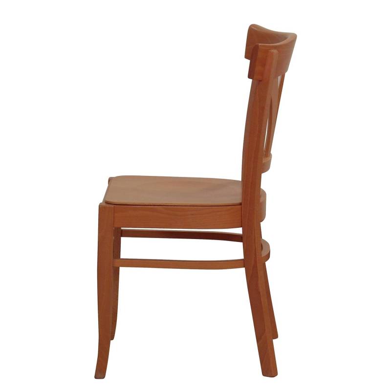 home24 Esszimmerstuhl Brading 2er-Set 42 x 84 x 50cm Braun/Kirschbaum Dekor von home24