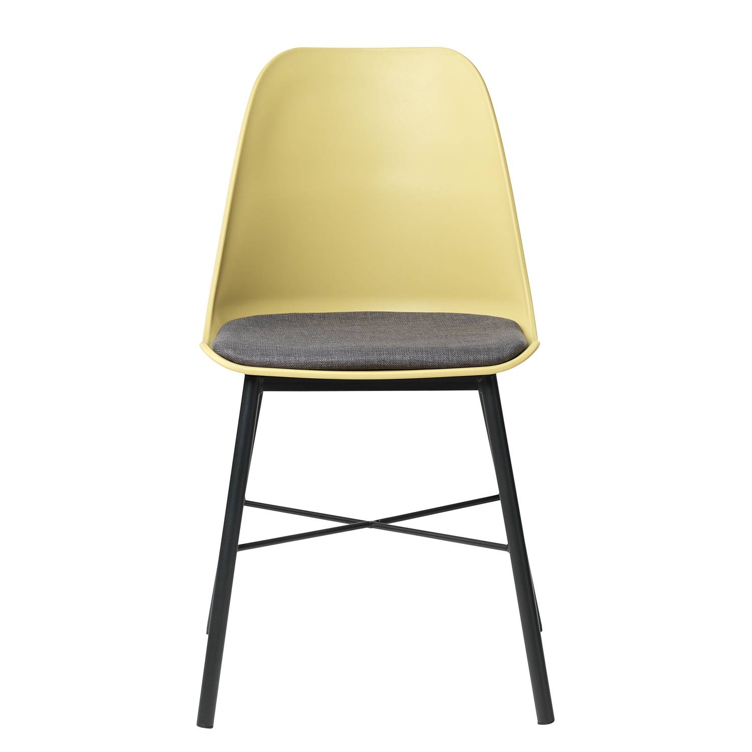 home24 Esszimmerstuhl 2er-Set 47 x 83 x 54cm Gelb/Gelb von home24