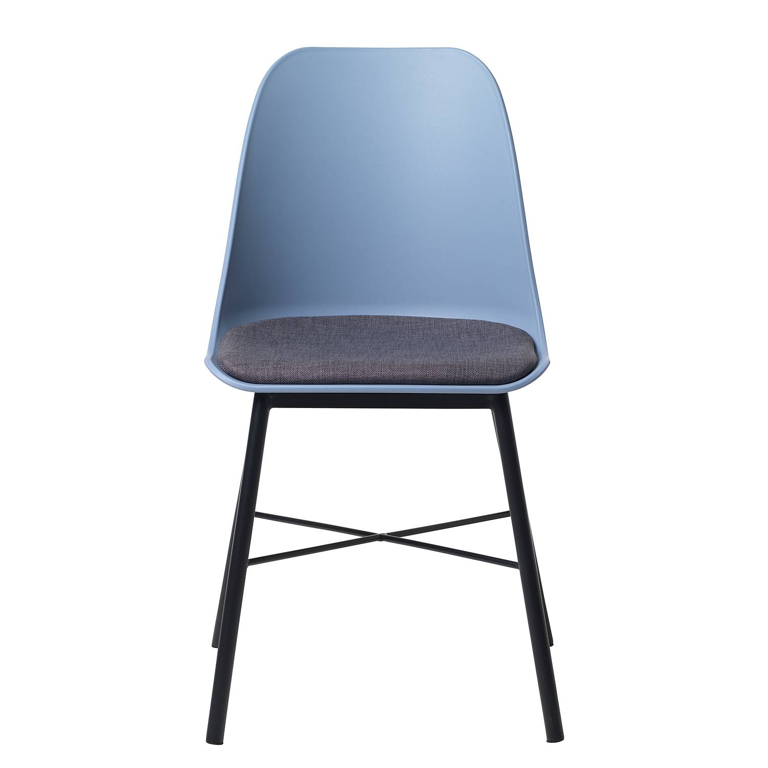 home24 Esszimmerstuhl 2er-Set 47 x 83 x 54cm Blau/Hortensia von home24