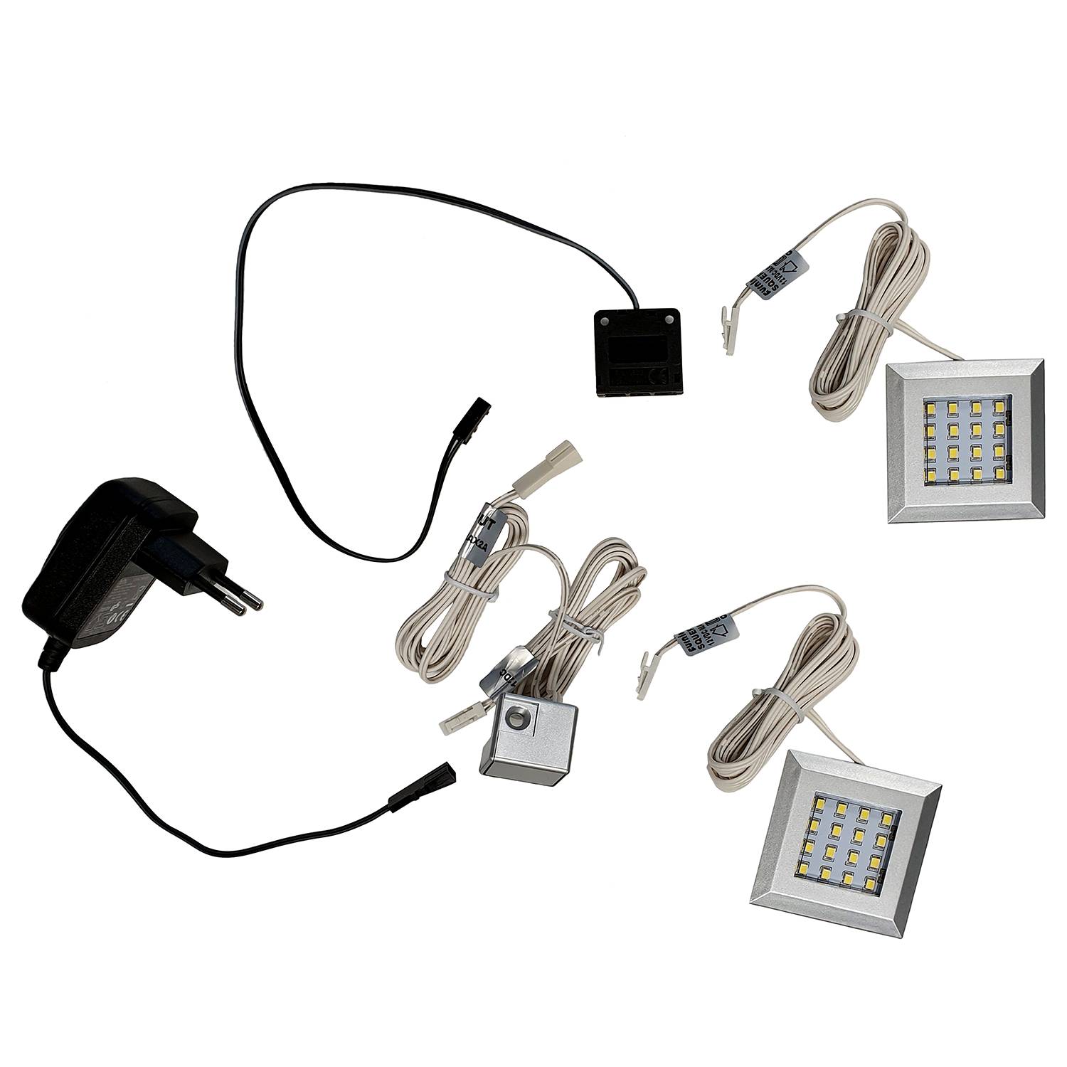 home24 LED-Spot I 2er-Set 4 x 2 x 0cm Schwarz von home24