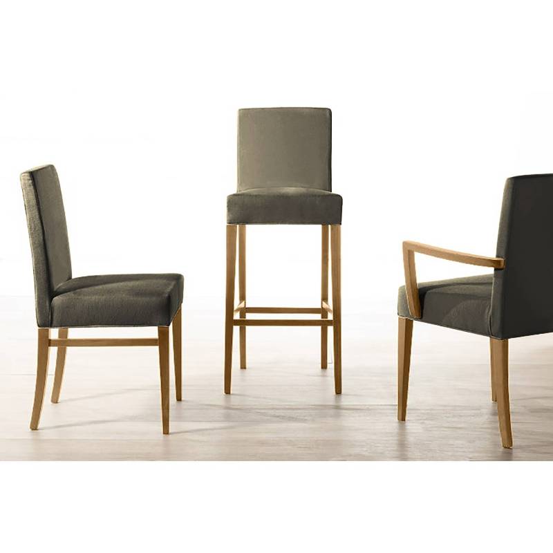 home24 Polsterstuhl Camillas 2er-Set 52 x 92 x 54cm Blau/Matt Sandgrau von home24