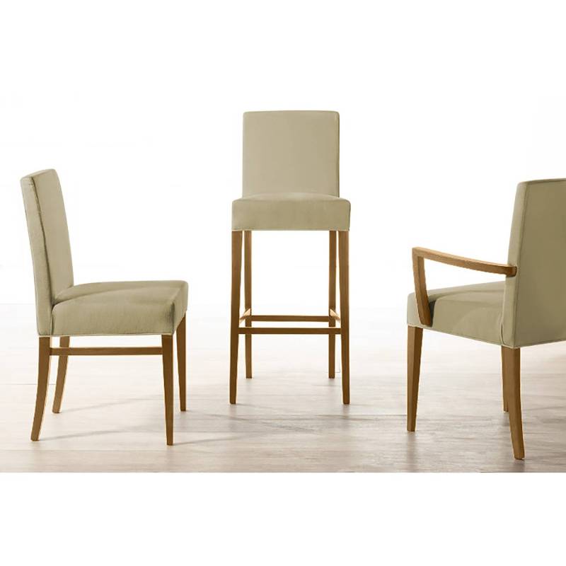 home24 Polsterstuhl Camillas 2er-Set 52 x 92 x 54cm Beige/Beige von home24