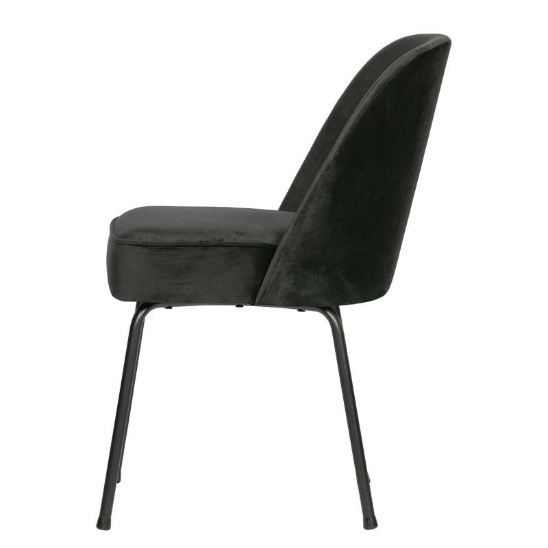 home24 Polsterstuhl Cera I 2er-Set 50 x 83 x 57cm Schwarz/Schwarz von home24