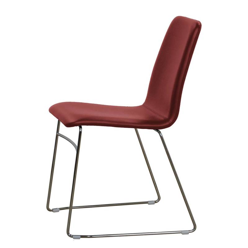 home24 Polsterstuhl Myko 2er-Set 55 x 85 x 59cm Rot/Karminrot von home24