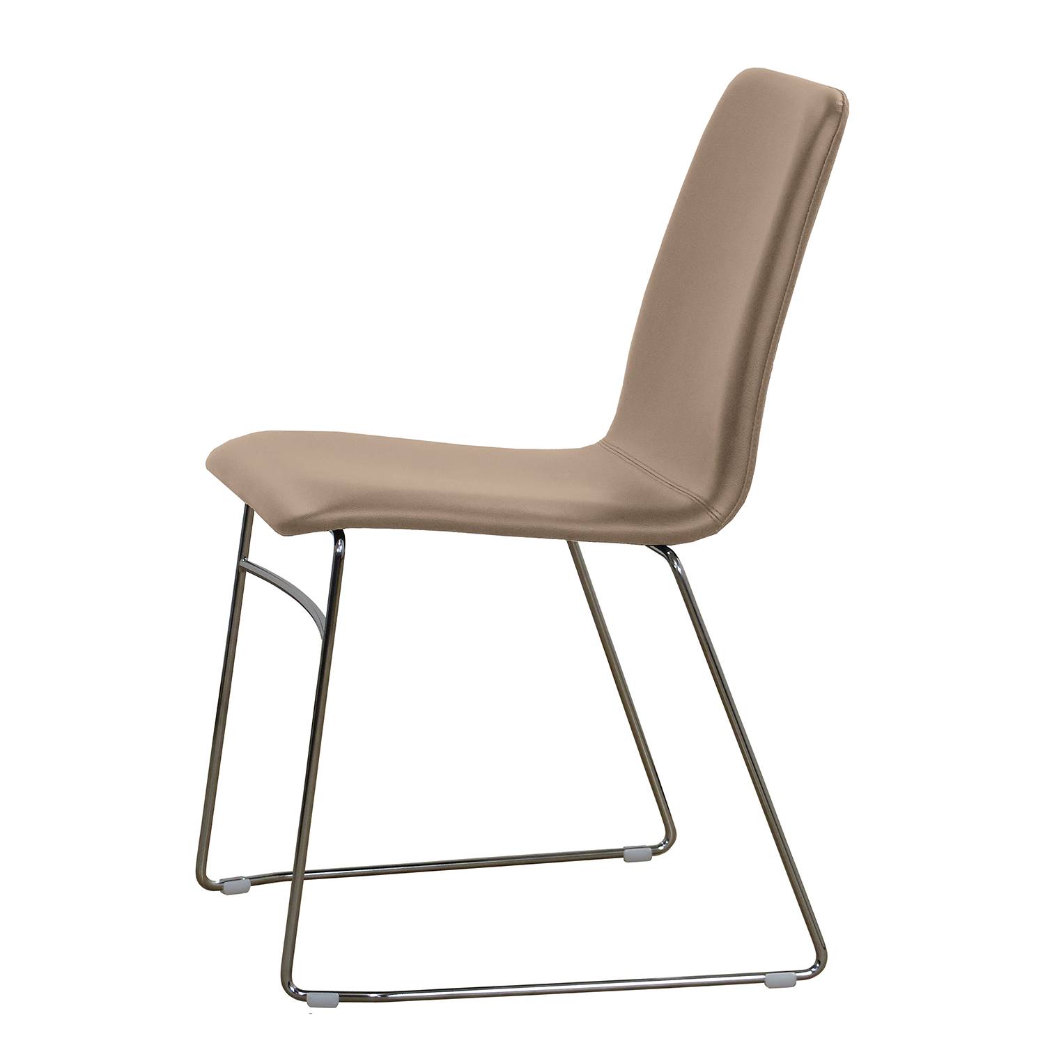 home24 Polsterstuhl Myko 2er-Set 55 x 85 x 59cm Gelb/Sandgrau von home24