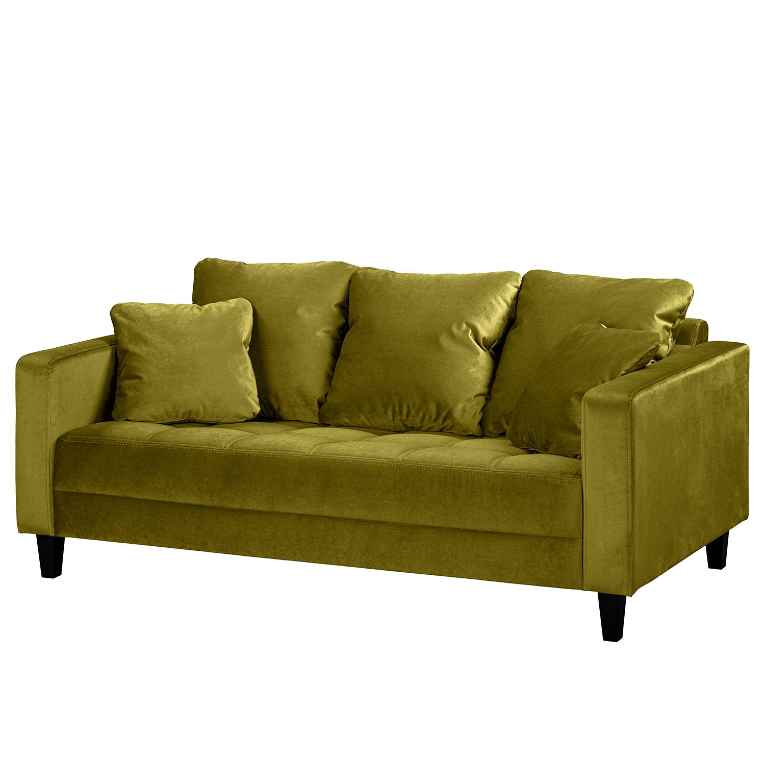 Red Living Sofa Elnora 2-Sitzer Olivgrün Samt 178x85x90 cm von Red Living