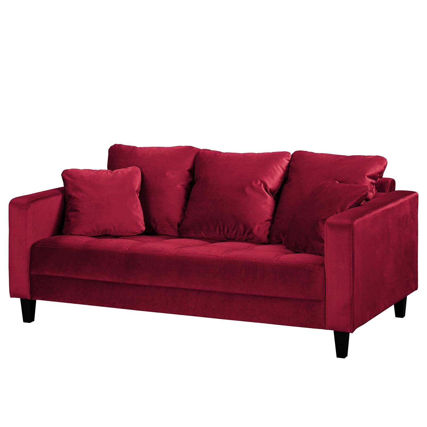 Red Living Sofa Elnora 2-Sitzer Rot Samt 178x85x90 cm von Red Living