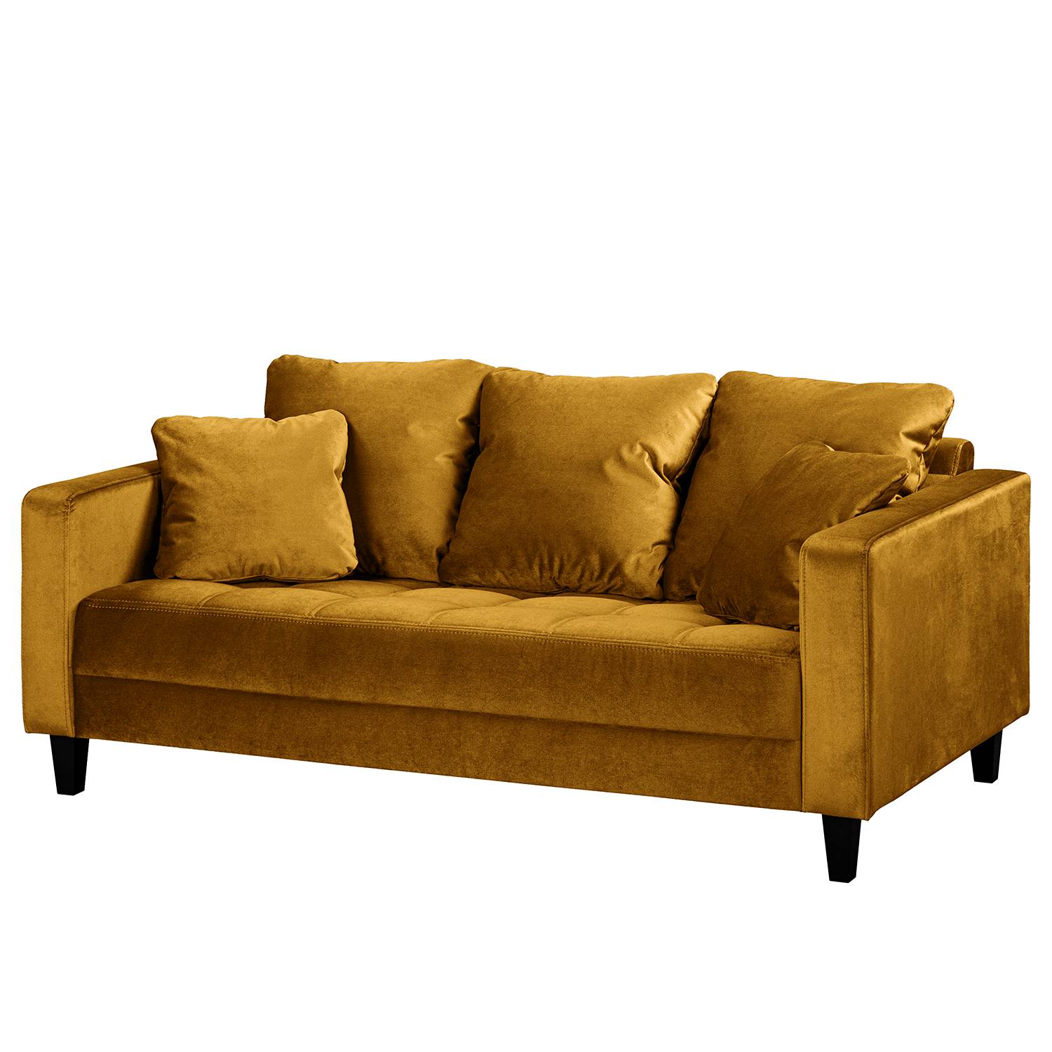 Red Living Sofa Elnora 2-Sitzer Senfgelb Samt 178x85x90 cm von Red Living