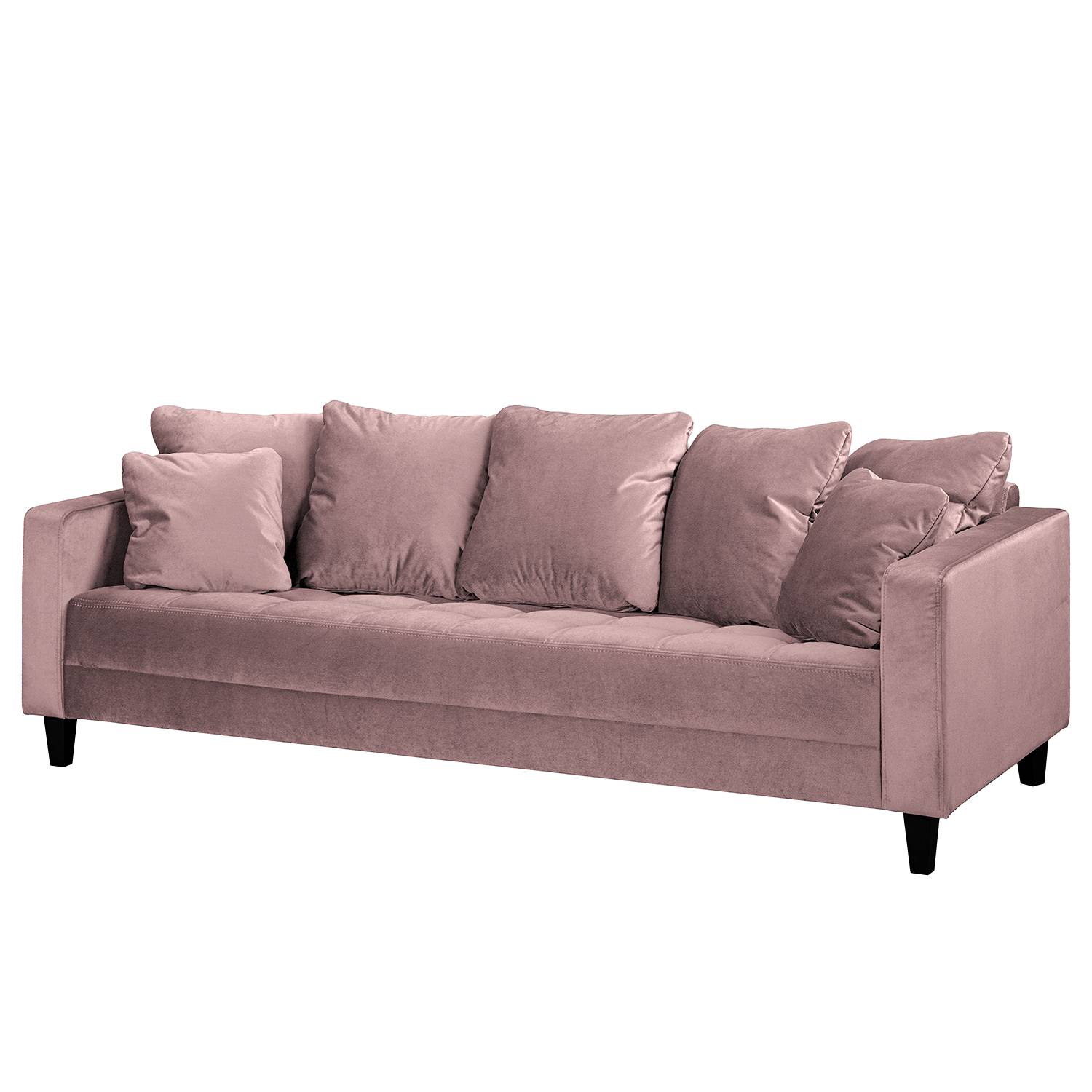 Red Living Sofa Elnora 3-Sitzer Mauve Samt 228x85x90 cm von Red Living