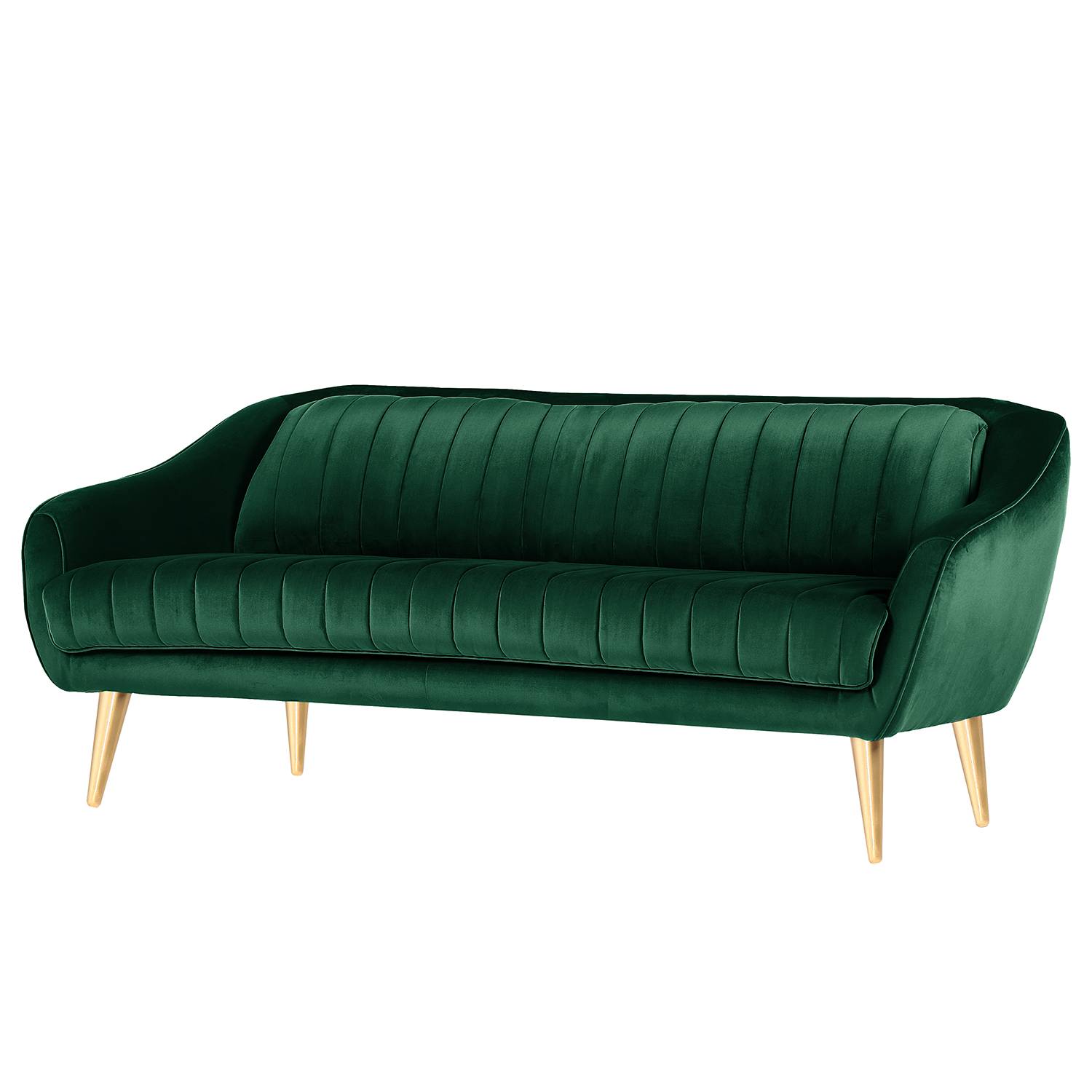 Red Living Sofa Margon 3-Sitzer Antikgrün Samt 215x83x90 cm von Red Living