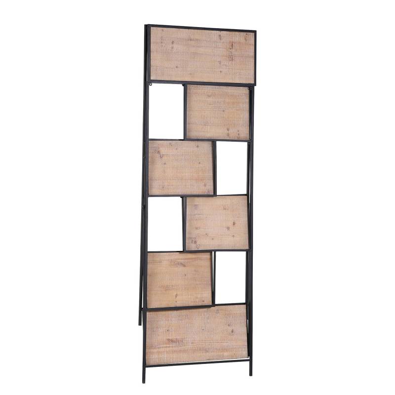 home24 Regal Cap Cana II Böden: MDF Mitteldichte Holzfaserplatte , furniert Gestell: Metall, lackiert Braun 77 x 185 x 35cm von home24