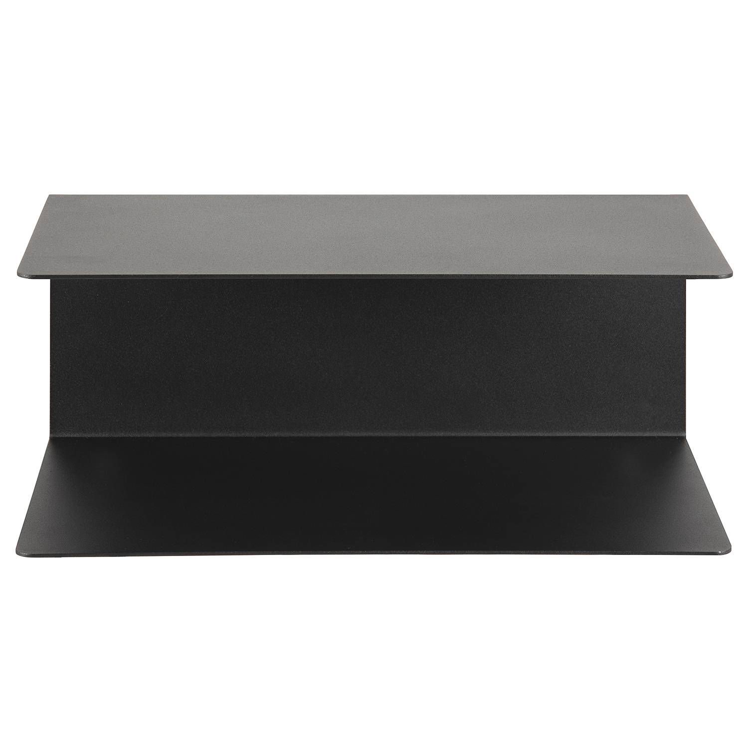home24 Wandregal Targon 2er-Set Metall, pulverbeschichtet Schwarz/Schwarz 35 x 14 x 20cm von home24