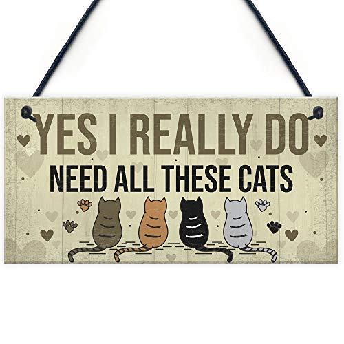 Really Do all this Cat Sign Home Funny Crazy Cat Lady Sign Pet Lover Gift von RED OCEAN