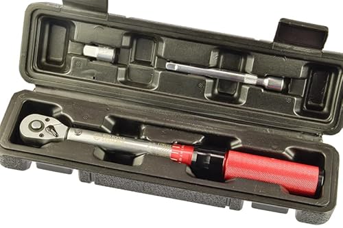 Red Tools Drehmomentschlüssel & Aufbewahrungs-Koffer - 5-25 Nm 1/4 Zoll Antrieb - Radmutternschlüssel für Auto, Fahrrad, Motorrad von Red Tools