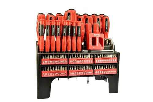 Red Tools Schraubendreher- und Bit-Set XXL - 101 teilig - Winkel- und Präzisionsschraubendreher - inkl. Stecknüsse - PZ,PH,T, Vierkant, Innensechskant u.v.m. von Red Tools