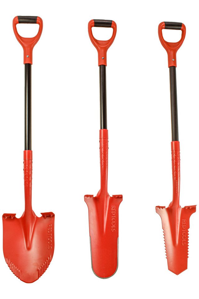 Red Tools Spaten 3 tlg. Profi Spaten Set - Robustes Garten Werkzeug Red Tools Spaten 3 tlg. Profi Spaten Set - Robustes Garten Werkzeug von Red Tools