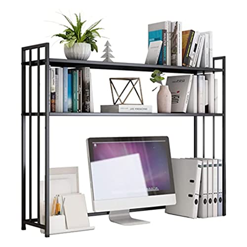 RedAeL 2-stöckiges schmiedeeisernes Desktop-Bücherregal - Stilvoller industrieller Organizer, kompakt für Büro, Küche und Arbeitsplatten-Aufbewahrung von RedAeL
