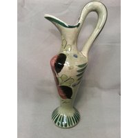 Schöne Ein Von Einer Art P.j. Mexiko Handbemalt Vase 12, 5" Höhe - Signiert von RedDoorCollections