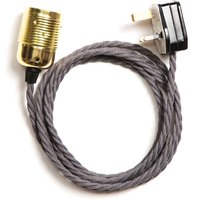 Gedrehte Stoff Flexkabel Plug in Pendellampe Lampe Mit Ein/Aus Inline Schalter & Messing E27 Lampenfassung von RedDovelighting