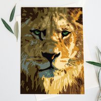 Löwe Kunstdruck, Safari Wandkunst, Themenzimmer, Original Druck von RedFourCreative