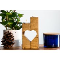 Holz Kerzenhalter, Rustikaler Teelicht Bauernhaus Dekor, Altholz Rustikales Wohndekor Holz Kerzenhalter, Rustikaler Teelicht Bauernhaus Dekor, Altholz Rustikales Wohndekor von RedMapleStudios