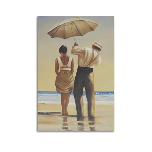 RedMush Jack Vettriano Kunstposter (35) Leinwandposter, Wandkunst, Dekordruck, Bild Gemälde für Wohnzimmer, Schlafzimmer, Dekoration, ungerahmt, 20 x 30 cm von RedMush