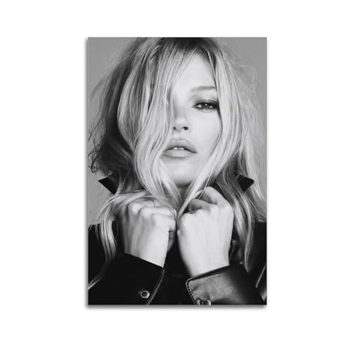 RedMush Poster "Model Kate Moss" (3), Leinwand-Poster, Schlafzimmer-Dekor, Sportlandschaft, Büro, Raumdekoration, Geschenk, ungerahmt, 60 x 90 cm von RedMush