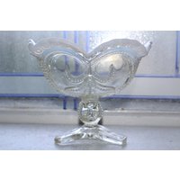 Antike Eapg Kompott Jefferson Glas Perlen Fleur De Lis Stativ 1800Er Jahre von RedRiverAntiques