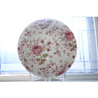 Rose Chintz Runde Servierschale Vintage Johnson Bros von RedRiverAntiques