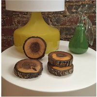 Holz-Untersetzer - Nussbaum Natur Set | 4 von RedSketchDecor