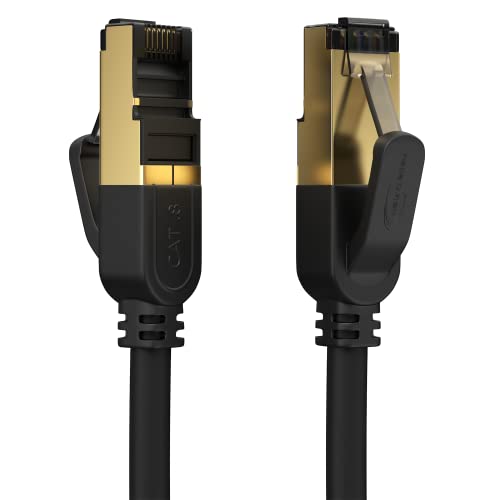 RedStar24 Cat 8 Netzwerkkabel 7,5m Gigabit Highspeed LAN Kabel RJ45 Patchkabel POE DSL S/FTP 40 Gbps 2000MHz Ethernet Kabel Cat 8.1 Schwarz für PS5, PS4, Xbox One, Router, TV, Modem, Laptop, PC usw RedStar24 Cat 8 Netzwerkkabel 7,5m Gigabit Highspeed LAN Kabel RJ45 Patchkabel POE DSL S/FTP 40 Gbps 2000MHz Ethernet Kabel Cat 8.1 Schwarz für PS5, PS4, Xbox One, Router, TV, Modem, Laptop, PC usw von RedStar24