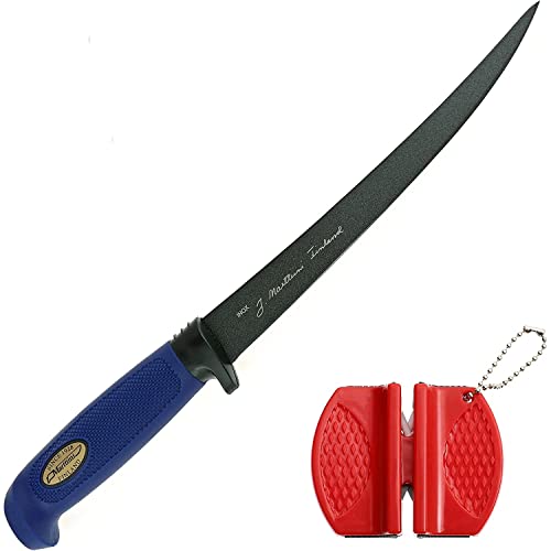 Marttiini Martef 36cm Filetiermesser, Klinge 23cm, beschichtet + LANSKY Crock Stick Messerschärfer/Filleting Knife & Sharpener Combo von RedTent