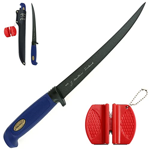 Marttiini Martef Filetiermesser 30,6cm, beschichtet, extrem scharf & flexibel + RT Messerschärfer/Filleting Knife & Sharpener Combo von RedTent