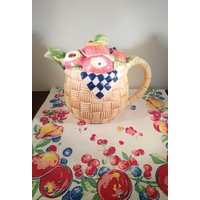 Apfelkorb Teekanne Von International Corp, Designed By Susan Winget, Oversized Teekanne; Vintage Teekanne, Figurale von RedTomatosVintage