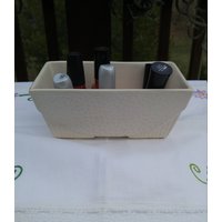 Fab Mid Century Modern Übertopf, Cremeweiß; Mcm Pflanzer, Rechteck Kiesel Und Rippe Oberfläche, Cremeweiß, Pulver Zimmer Zubehör Fab Mid Century Modern Übertopf, Cremeweiß; Mcm Pflanzer, Rechteck Kiesel Und Rippe Oberfläche, Cremeweiß, Pulver Zimmer Zubehör von RedTomatosVintage