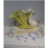 Vintage Swan Dripware Pflanzer Vase; Figuraler Übertopf, Schwan Vase, Cache Vintage Swan Dripware Pflanzer Vase; Figuraler Übertopf, Schwan Vase, Cache von RedTomatosVintage