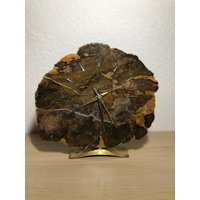 Onyx Tigerstein Tischuhr, Junghaus Onyx Tigerstein Tischuhr, Junghaus von RedVintageArt